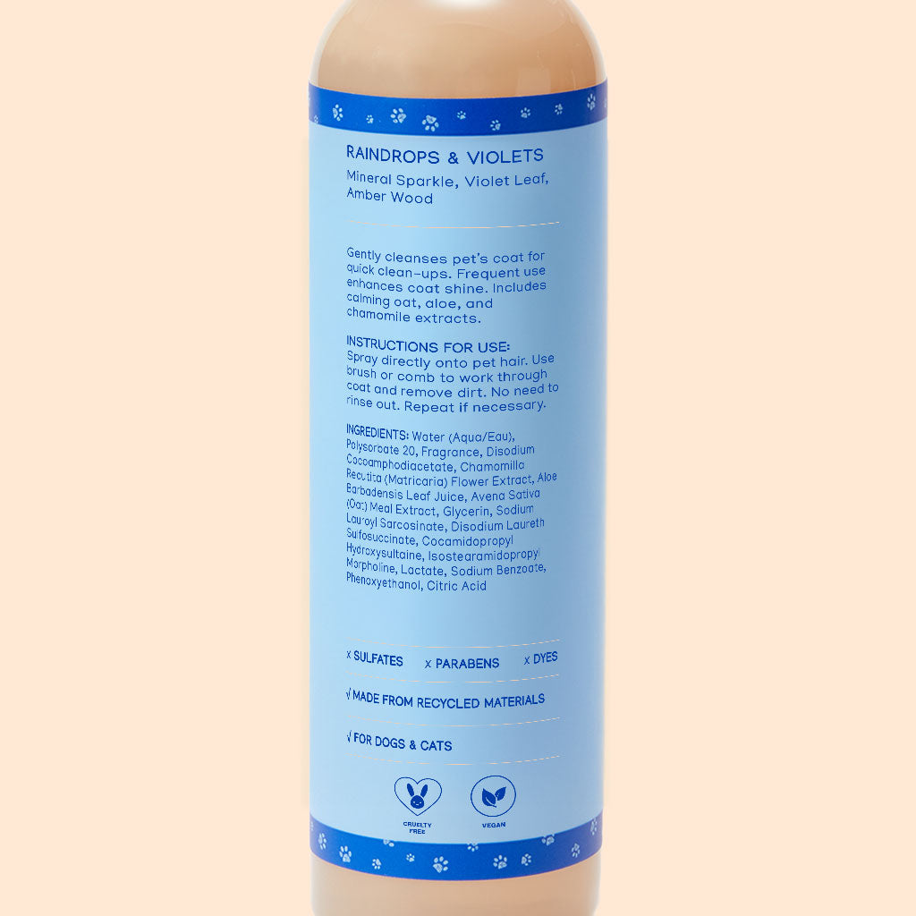Raindrops & Violets Waterless Bath