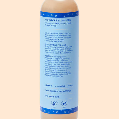 Raindrops & Violets Waterless Bath